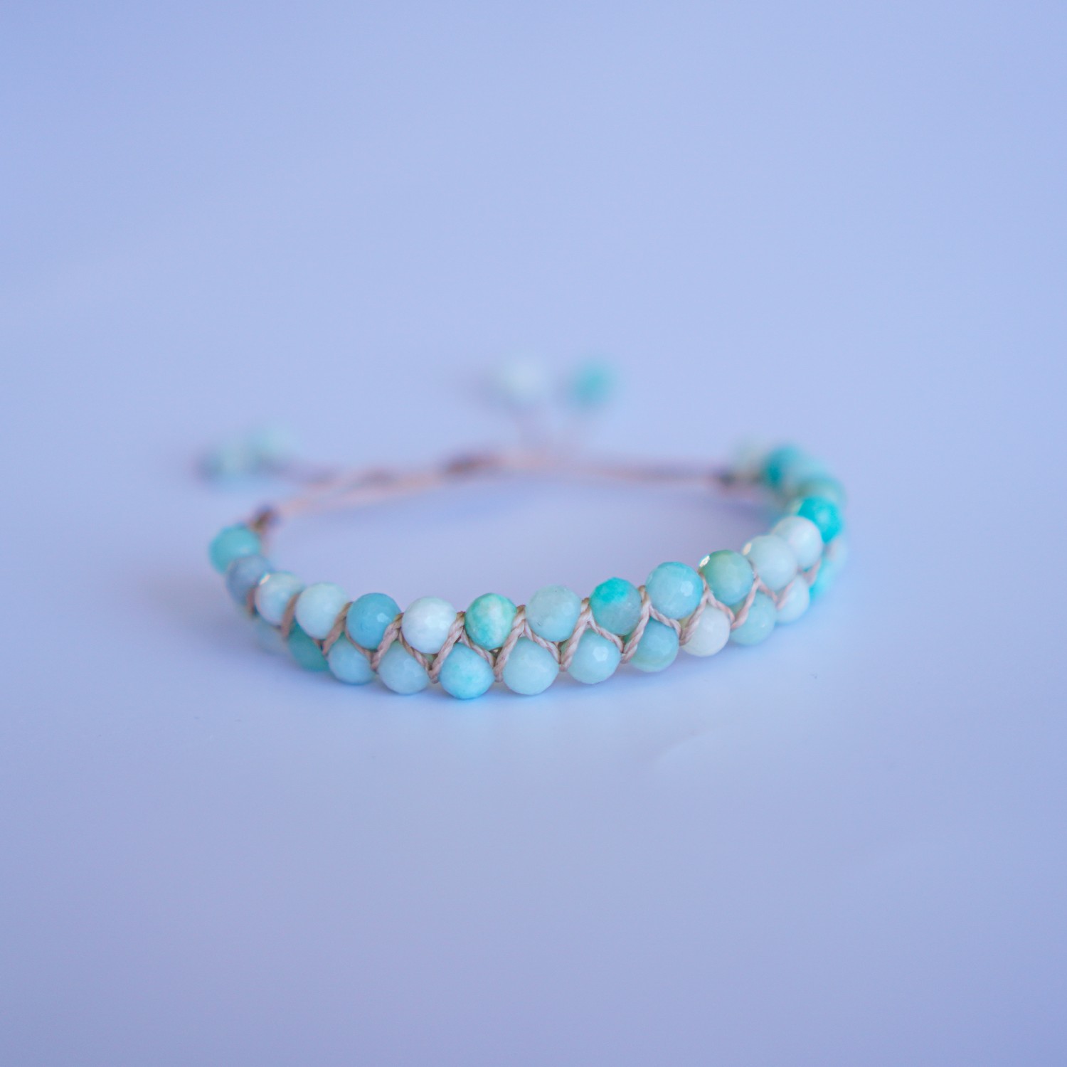 Dwurzędowa Bransoletka z Amazonitem - Elegancja i Moc Natury - obrazek 3