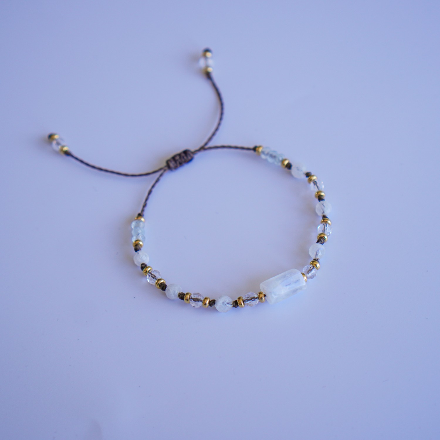 Bransoletka Łagodności - Kamień Księżycowy, Kryształ Górski - obrazek 4