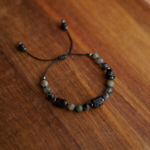 Energy Bracelet with Black Tourmaline and Stones