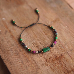 Power of the Scorpion - Bracelet with Malachite and Ruby