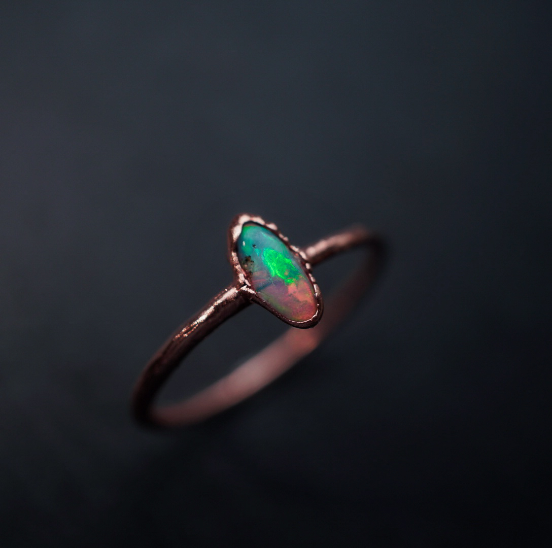 Magia Kolorów - Pierścień z Opalem r. 17,5