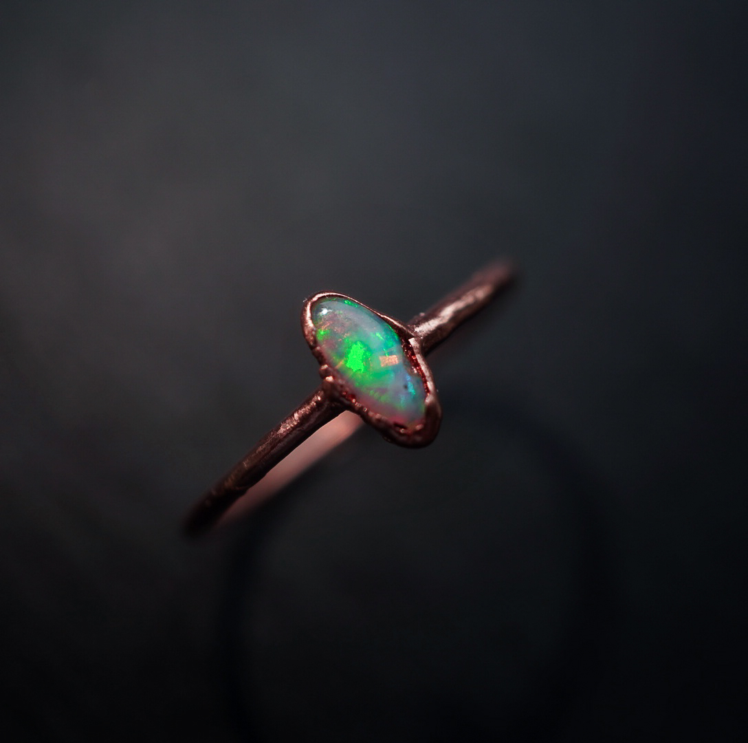 Magia Kolorów - Pierścień z Opalem r. 17,5 - obrazek 4