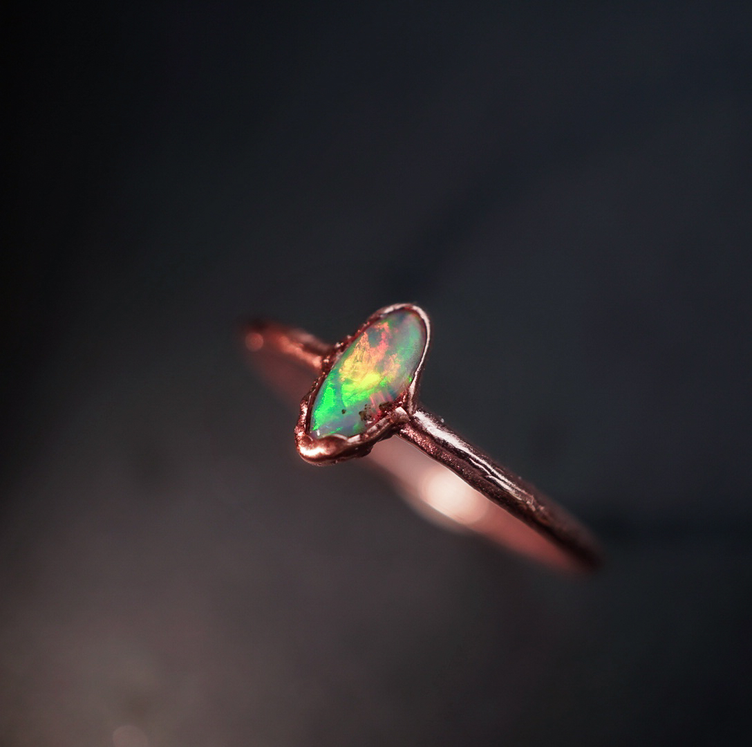 Magia Kolorów - Pierścień z Opalem r. 17,5 - obrazek 5