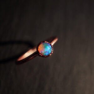 Magia Kamienia - Pierścionek z Opalem Etiopskim r. 14,5