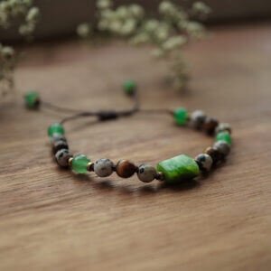 Harmonia Ziemi - Bransoletka z Nefrytem