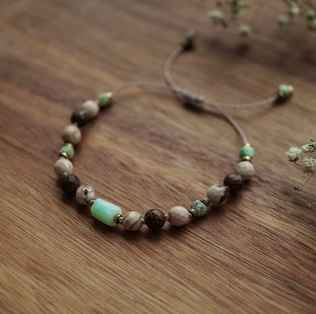 Wibracje Ziemi - Bransoletka z Chryzoprazem - obrazek 2