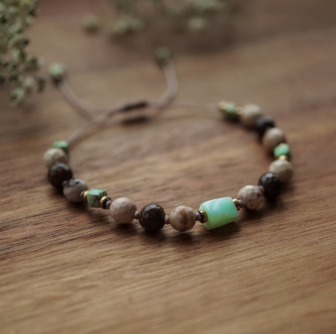 Wibracje Ziemi - Bransoletka z Chryzoprazem