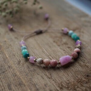 Mineral Mystique - Bracelet with Kunzite and Rhodonite