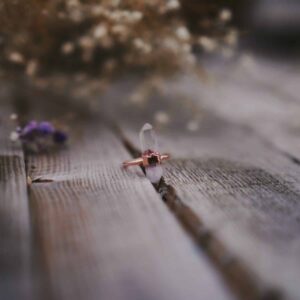 Pierścionek Oczyszczenia z Kryształem Górskim r. 16