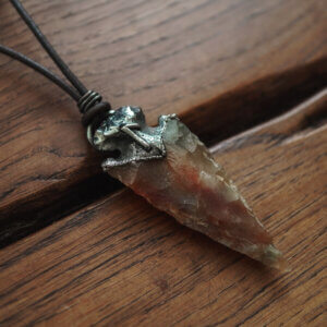 Runiczny Talizman Laukaz z Grotem Agatu