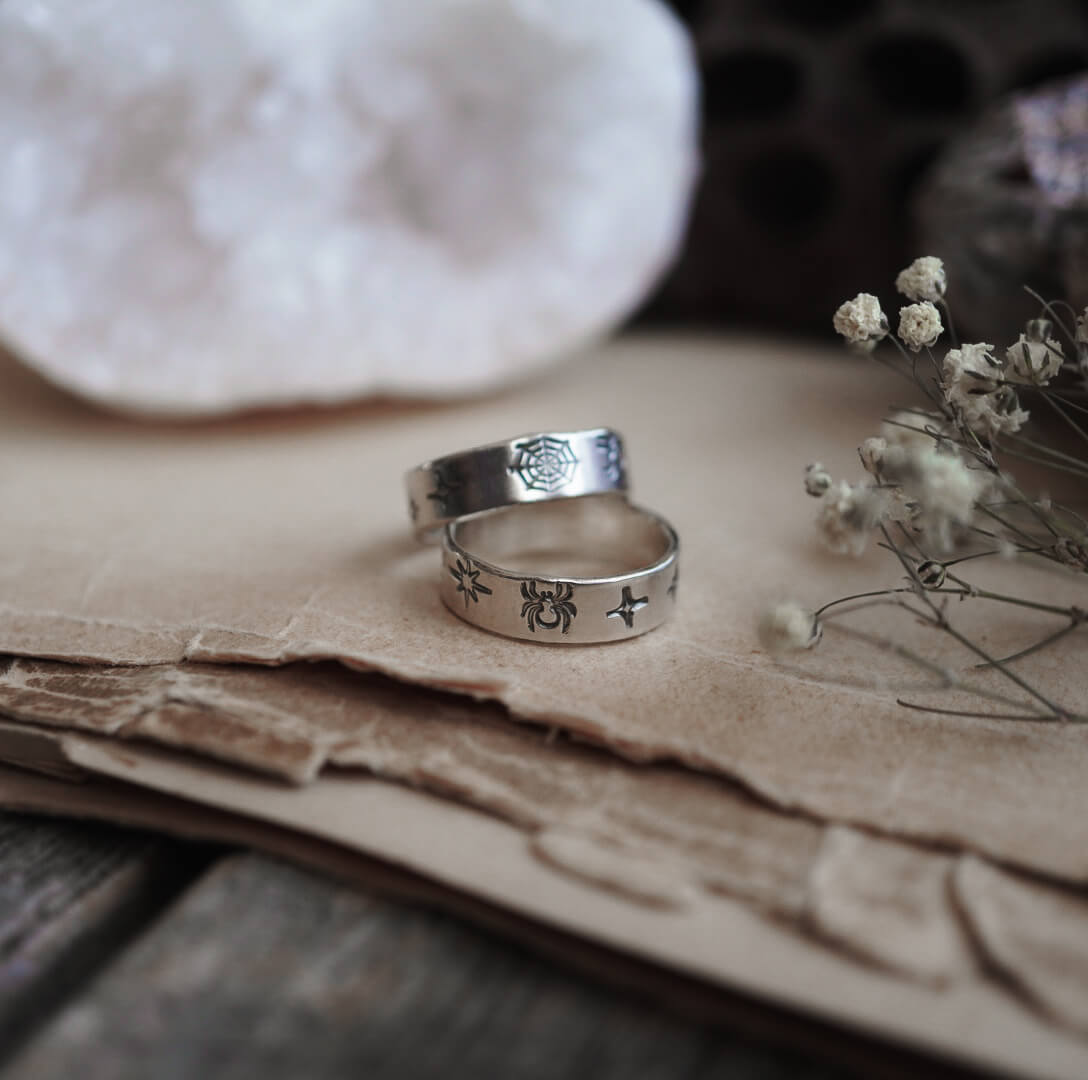 Srebrny Pierścionek Nocne Tajemnice - rozmiar 12.5 - obrazek 7