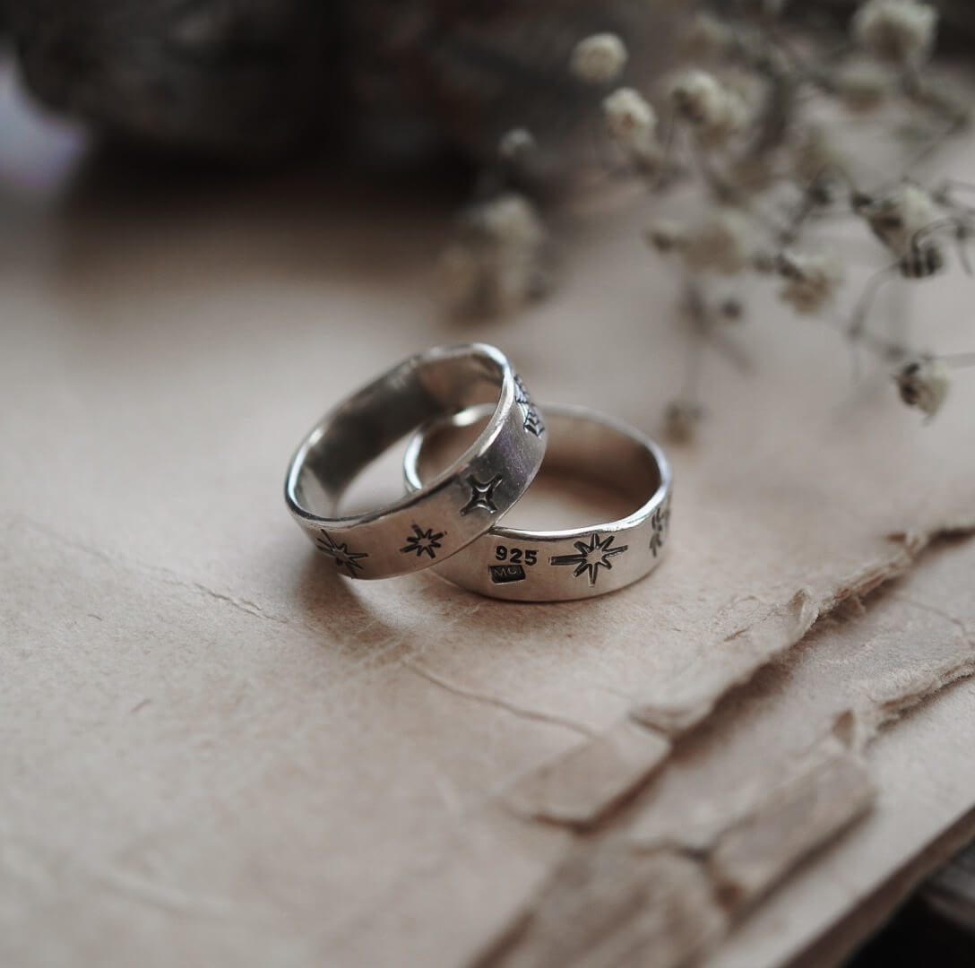 Srebrny Pierścionek Nocne Tajemnice - rozmiar 12.5 - obrazek 4