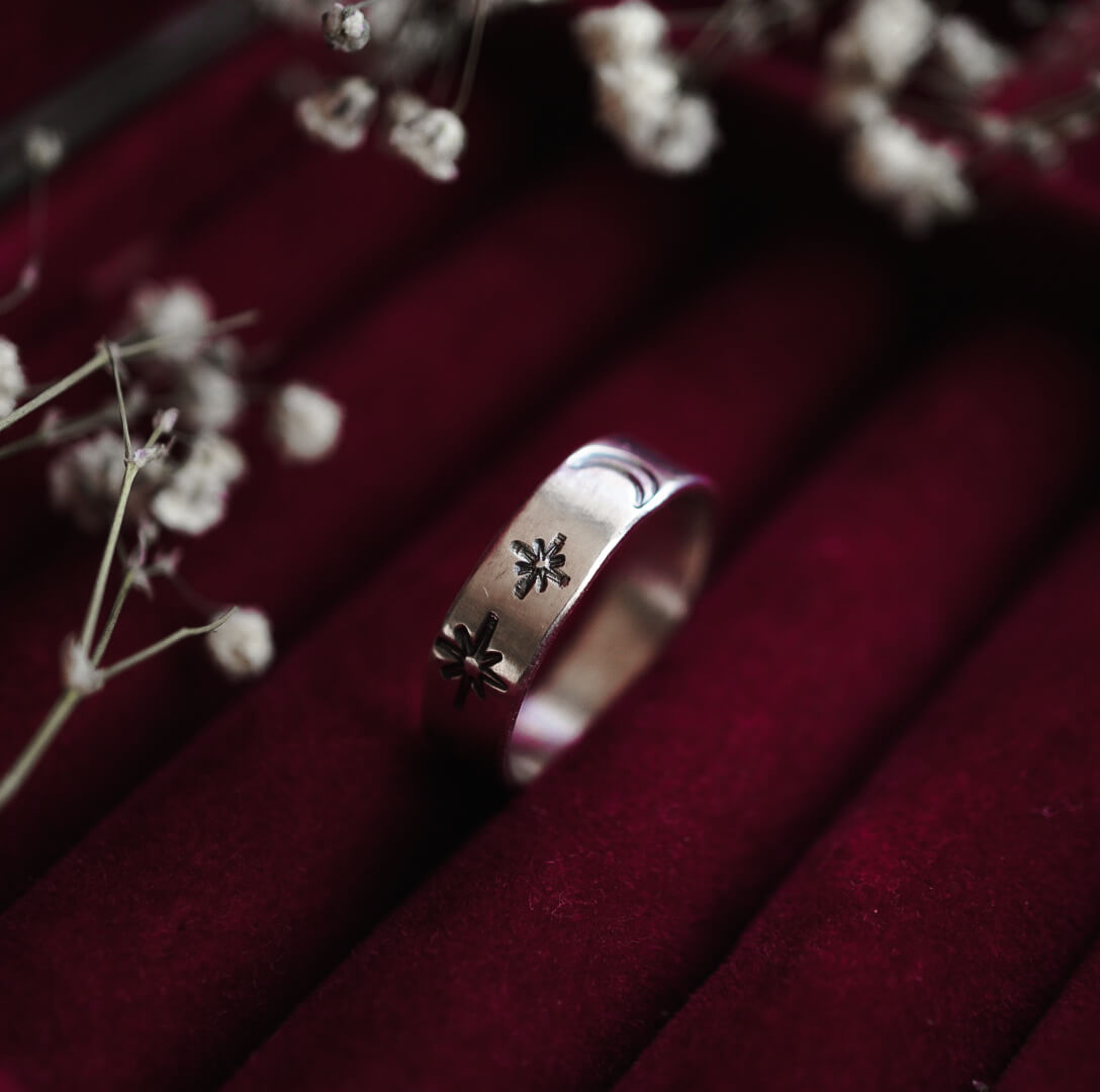 Srebrny Pierścionek Nocne Tajemnice - rozmiar 12.5 - obrazek 3