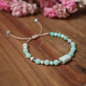 Larimar bracelet - harmony of the earth, amazonite and hematite