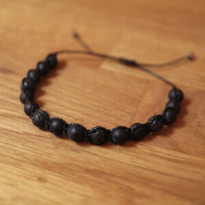 Elegance of the Elements: Onyx, Lava Bracelet