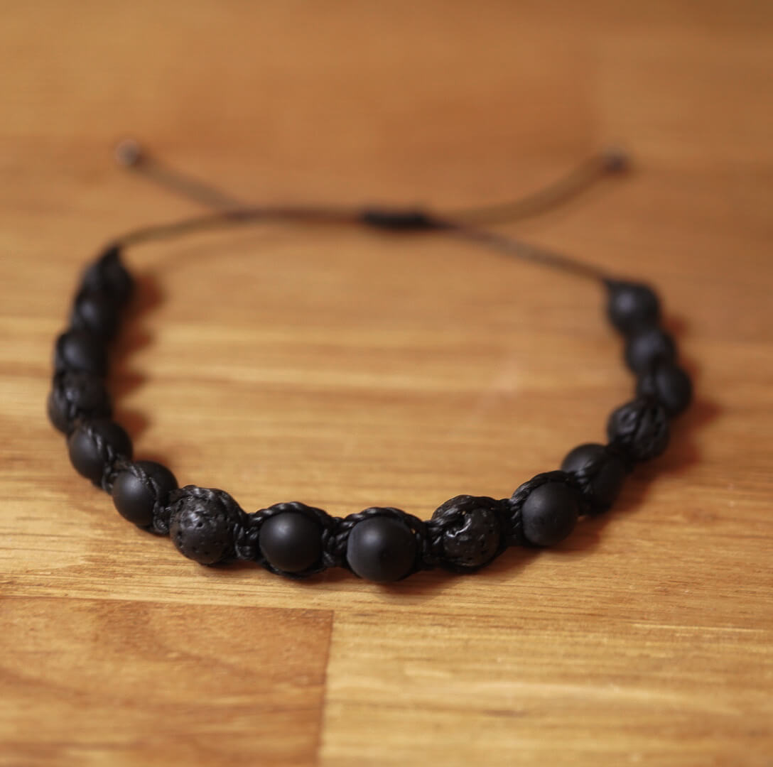 Elegance of the Elements: Onyx, Lava Bracelet - Image 4