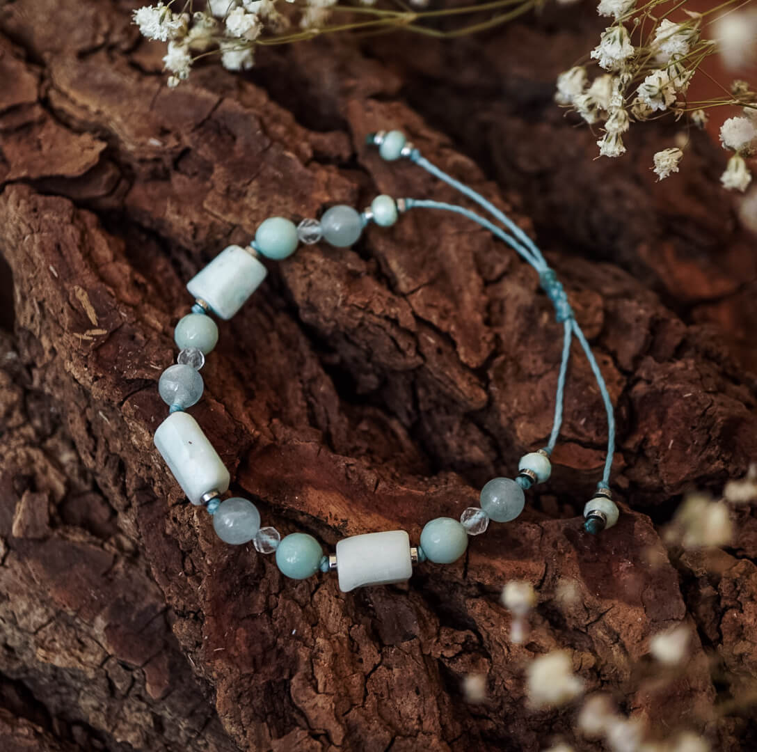 Blue Depth Bracelet - Larimar and Aquamarine in Harmony - Image 5