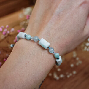 Blue Depth Bracelet - Larimar and Aquamarine in Harmony