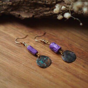Purple Mystery: Earrings with Czaroite