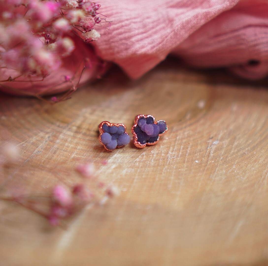 Fascination of Nature: copper pins with grape agate - Image 2
