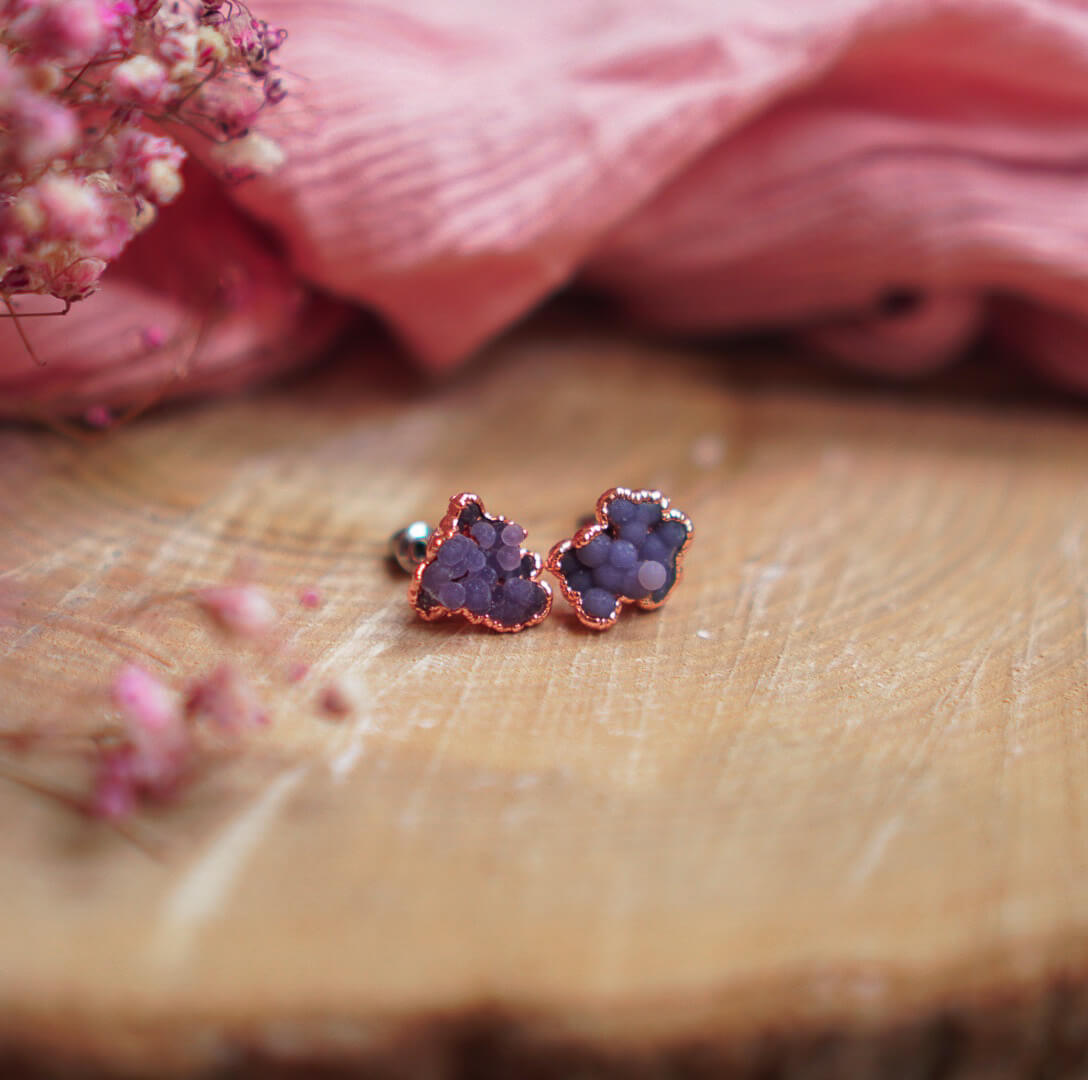 Magiczne Sztyfty z Agatem Winogronowym w Miedzi - obrazek 2