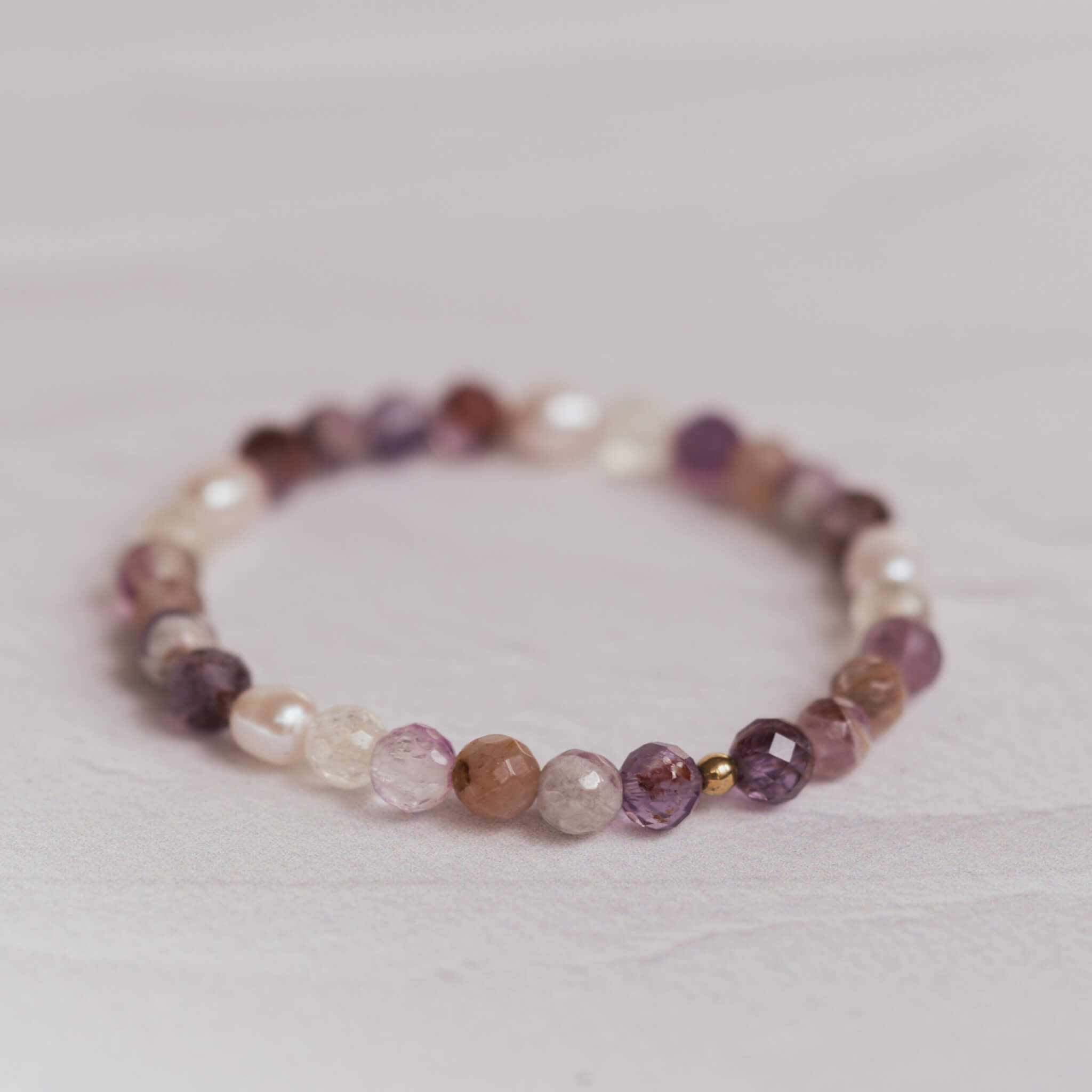 Bracelet with Ametrine and Pearl - Delicacy and Strength