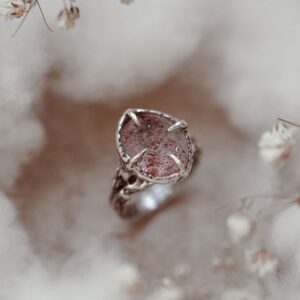 ręcznie robiony pierścionek z Super Seven rozmiar 15