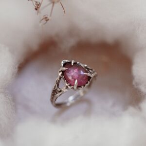 pierścionek z różowym turmalinem rozmiar 11,5